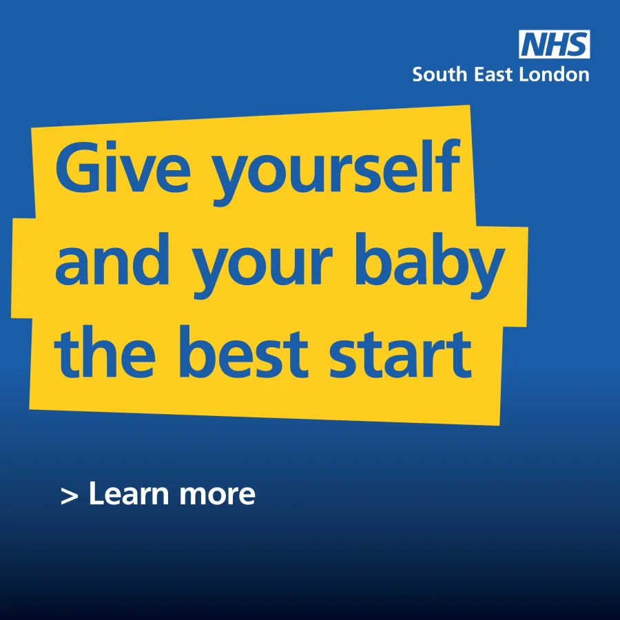 Campaign closing artwork encouraging people to give themselves and their baby the best start