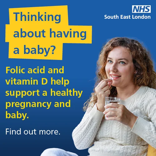 Campaign creative about folic acid and vitamin D