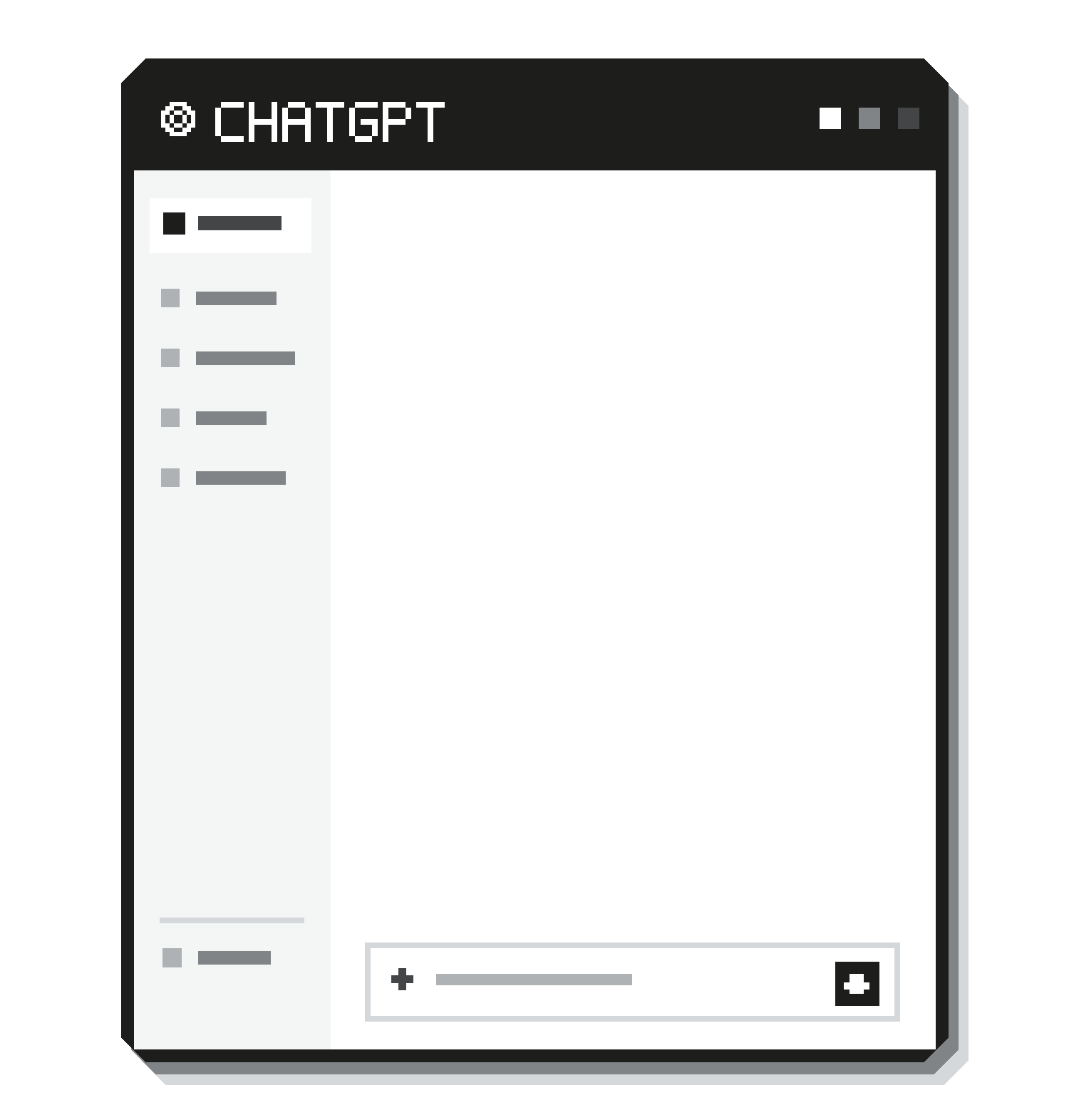 Pixel-art ChatGPT interface showing a clearly labelled advert beneath an answer